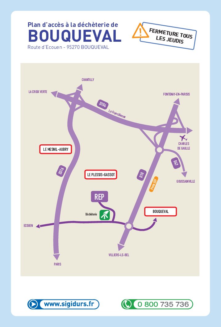 Accès déchetterie de Bouqueval