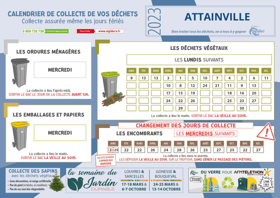 calendrier 2023 Attainville